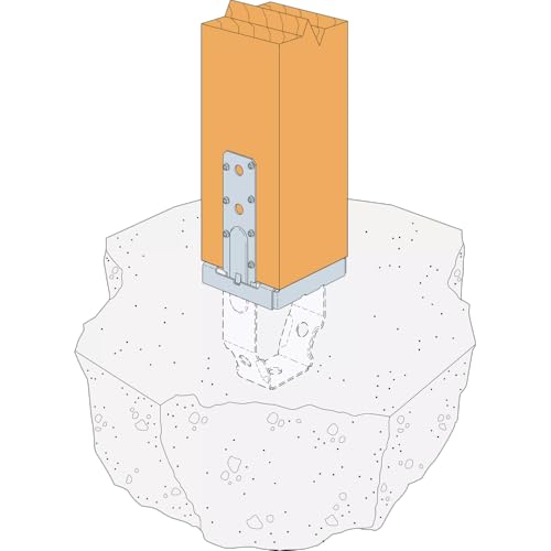 Simpson Strong-Tie PBST66Z PBST ZMAX Galvanized Standoff Post Base for 6x6 (Each) - size: 6 x 6