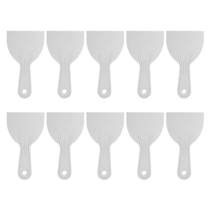 HARFINGTON 10pcs Putty Scraper 3.9" Width 2mm Thin Flexible Plastic Putty Knives for Taping Drywall Spreading Painting Wall Scratching Gray - size: 3.9"