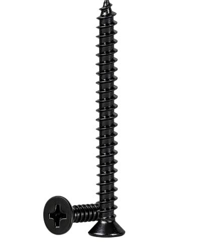 60pcs #6 X 2 Black Wood Screws,Long Screws for Wood,Rust Resistant Screw, - color: M3.5, size: #6 x 2" 60pcs