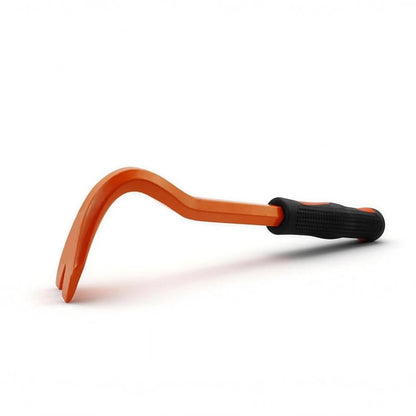 Angled Pry Bar with Handle, Heavy Duty Cats Paw Nail Puller Tool for Roofing & Construction