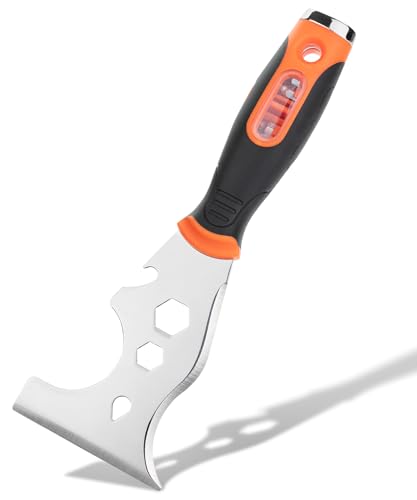 Bates- Paint Scraper, 16 in 1 Painters Tool, Paint Scrapers for Wood, Painters Tool, Painters Knife, Paint Scraper for Painting, Putty Knife, Putty Scraper, Hammer End, Screw Bits Inside