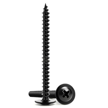 Truss Head Wood Screws #8 x 2 Inch, 50PCS, FIXLINK Self Tapping Screws - color: Black, size: #8 x 2"