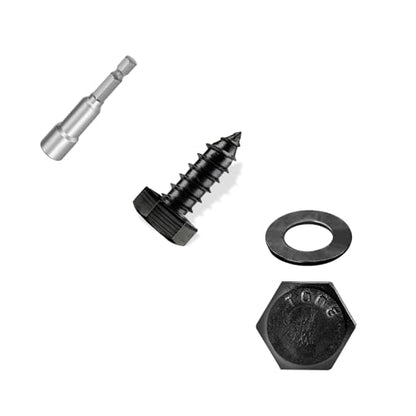1/4″×1″ Hex Head Lag Screws (20 Sets), 304 Stainless Steel 18-8, Black, Heavy Duty Lag Bolts Wood Screws, with Flat Washer, Containing 1 Hexagonal Socket Wrench