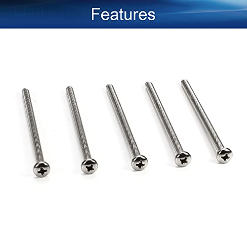30Pcs M4-0.7 x 70mm Pan Head Phillips Machine Screws - size: M4 x 70mm