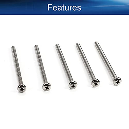 30Pcs M4-0.7 x 70mm Pan Head Phillips Machine Screws - size: M4 x 70mm