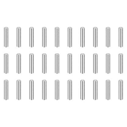 HARFINGTON 50pcs Dowel Pins M1(1mm) x 5mm 304 Stainless Steel Cylindrical Shelf Support Peg Pin Rod Fasten Elements for Metal Devices Wood Furniture DIY Installation, Silver - size: M1 x 5mm