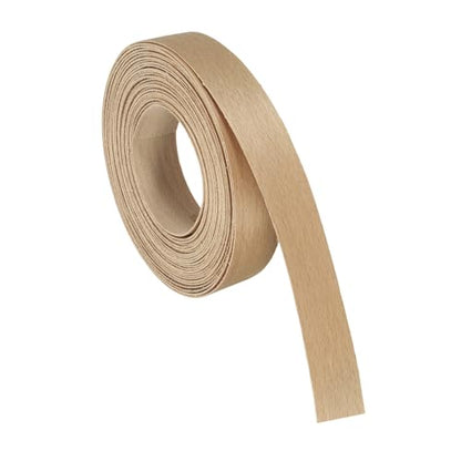 uxcell 3/4 Inch x 13ft Wood Veneer Edge Banding, Pre-Glued Flexible Beech Edging Strips, Iron on with Hot Melt Adhesive Wood Tape for Cabinet Repair and Furniture Restoration - size: 3/4 Inch x 13ft