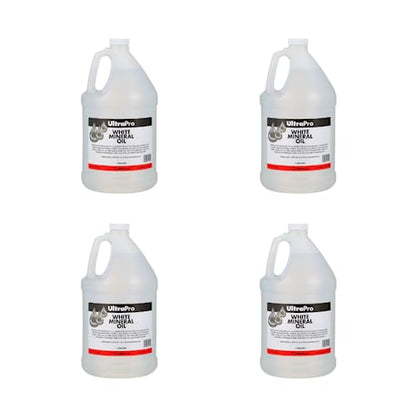 UltraPro Food Grade Mineral Oil for Lubricating and Protecting Cutting Board, Butcher Block, Stainless Steel, Knife, Tool, Machine and Equipment (4-1 Gallon Jugs) - size: 4 x 128 Fl Oz