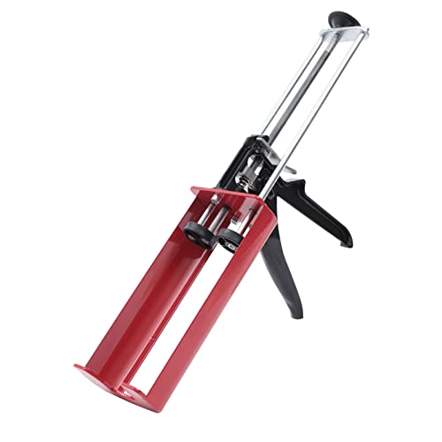Double Barrel Manual Caulking Gun, 3-Rod Stable Structure, Ergonomic Handle, for 400ml/13.5oz (1:1) Sealant, for Kitchen, Bathroom, Window, Sink Joint Filling