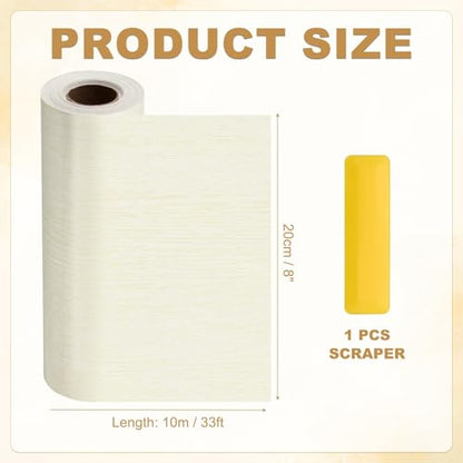 HARFINGTON Wood Grain Repair Tape 8" x33ft Self-Adhesive Repair Patch - color: White Oak, size: 8" x 33ft