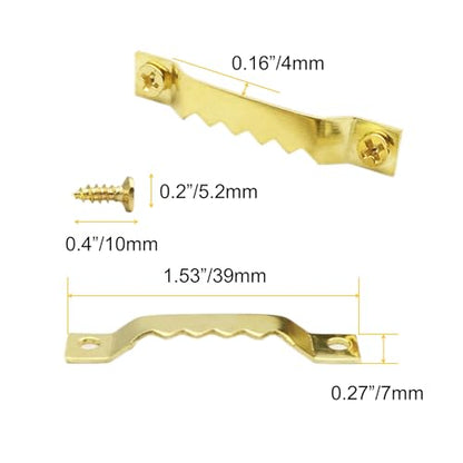 50 Pack Small Metal Sawtooth Picture Hangers with Screws (Gold) - color: Small Gold - 50 Pack
