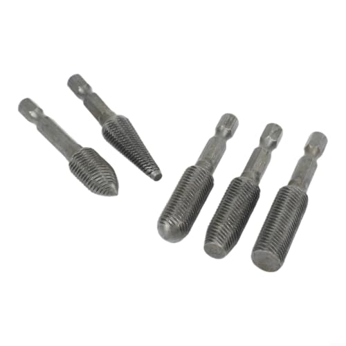 5-Piece Electric Rotary File Set For Drill Bits, High-Carbon Steel Grinding Burr Heads For Milling And Filing For Metal Use