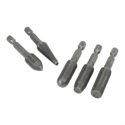 5-Piece Electric Rotary File Set For Drill Bits, High-Carbon Steel Grinding Burr Heads For Milling And Filing For Metal Use
