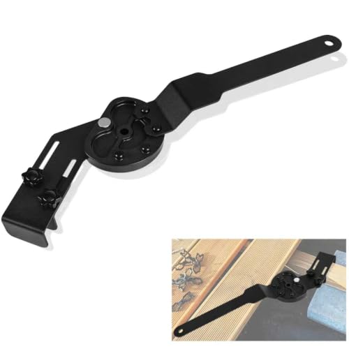 Deck Board Straightening Tool, Heavy Duty Wheeled Deck Straightening Tool, Adjustable Straightening and Locking Tool for Faster & Easier Deck Installation, Suitable for Wooden & Metal Decks