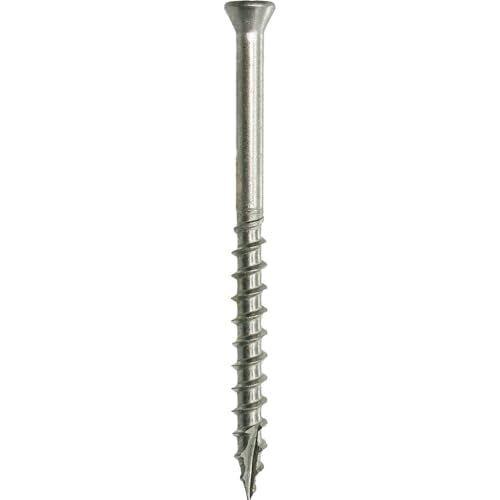 Grip-Rite PrimeGuard Max Deck Screws for Outdoor Projects - Hand Drive Trim Head Wood Screws - T-17 Star Drive - 316 Stainless Steel - 7 x 2-1/4" - 1 Lb - MAXS214TH3161