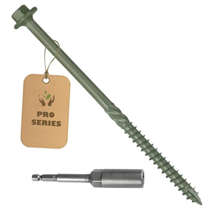 Timber Screws #14 x 8 Inch, Heavy Duty Structural Wood Screws, 30PCS - size: #14 X 8 inch