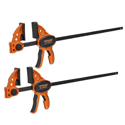 Jorgensen 18" E-Z Hold Medium-Duty Bar Clamps, 400 lbs Load Limit, 2-Pack - size: 18 Inch