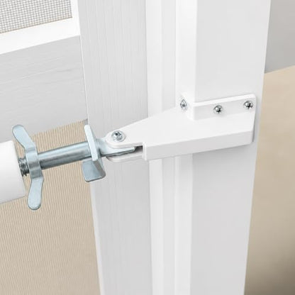 4 Pcs Door Jamb Bracket Hardware, Storm Door Closer Bracket Replacement - color: 4 White