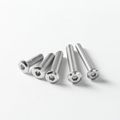 M6 x 20mm (20 Pack) Metric Flat Head Hex Socket Cap Screws Bolts, 304 Stainless Steel 18-8, Hex Drive, Bright Finish, Fully Machine Thread - size: M6 x 20