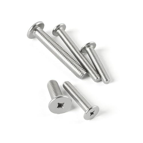 M2 x 6mm(50 Pack) Flat Round Head Screws 304 Stainless Steel Phillips Drive Machine Screws Hardware Fastener for Furniture Connection - size: M2 x 6
