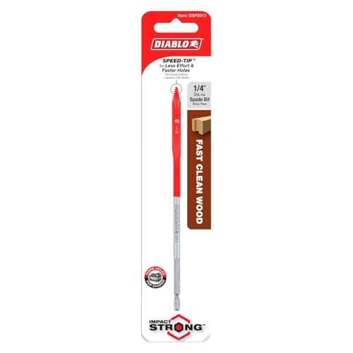 Diablo Spade Bit - 1/4" Diameter, 6" Length, 1/4" Hex Shank - size: 1/4" × 6"