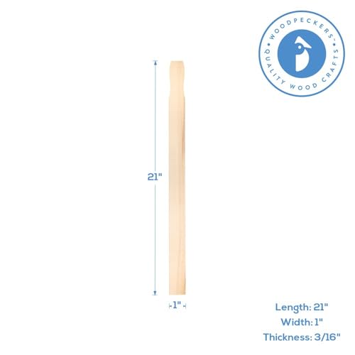 21 Inch Paint Sticks, Box of 25 Hardwood Paint Stirrers, Wood Mixing Paddles for Epoxy or Resin, Garden or Library Markers by Woodpeckers - size: 21 inch
