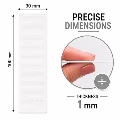 1/32" (1 mm) Plastic Glazing Blocks Glazing Frame Spacer Door Window Frame Packers - size: 1/32" (1mm) White