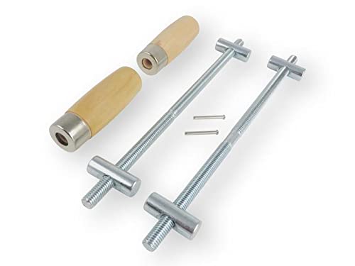 Taytools Wooden Hand Screw Clamp Kits with Rods, Pivot Nuts and Handles (10 inch)