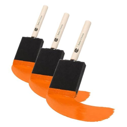 Bates- Foam Paint Brushes, 2 Inch, 48 Pack, Wooden Handle - color: Black, size: 2 Inch, 48 Pack