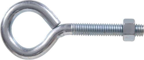 Hillman Eye Bolts with Nuts, 3/16 x 2in, 10 Pack, Zinc