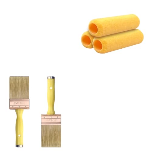 Stain Brush with 3 Paint Rollers