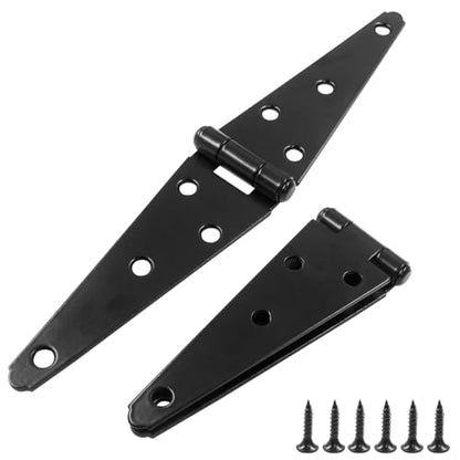 Hordion 4Pcs Strap Hinge Shed Door Hinges, 5 Inch Heavy Duty Gate Hinges - size: 5 Inch, 4Pcs