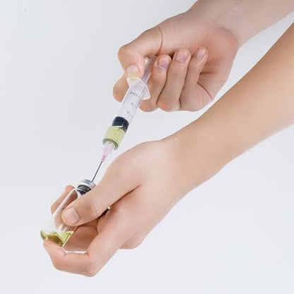 10ml Glue Applicator Syringes with 18G 4 Inch Blunt Tip Long Needle and Cap - size: 10ml