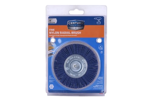 Century Drill & Tool 77443 Nylon Abrasive Radial Brush, 4", Fine - size: 4" Fine