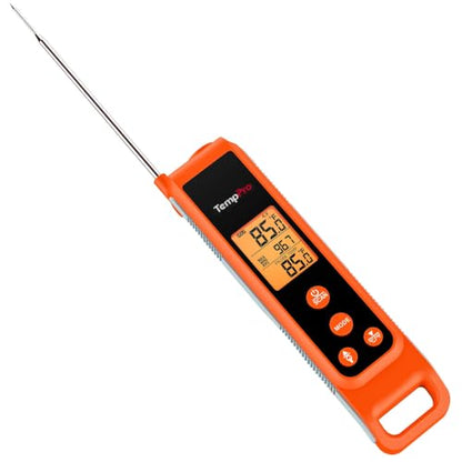 TempPro TempScan 2-in-1 Infrared Thermometer Gun with Meat Probe - style: IR Thermometer with Meat Probe