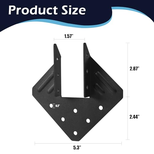 8Pcs Hurricane Tie for Rafter,Heavy Duty 2mm Thick Hurricane Strap - size: 8pcs, style: 2''x4''Hurricane Tie