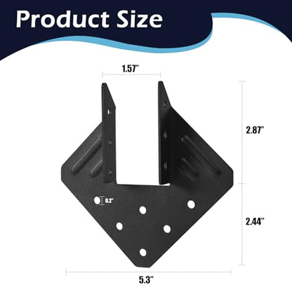 24Pcs Hurricane Tie for Rafter,Heavy Duty 2mm Thick Hurricane Strap - size: 24pcs, style: 2''x4''Hurricane Tie