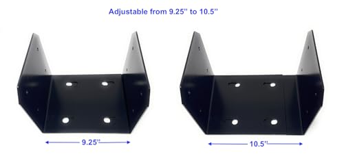 J.H. Yoder Timbers 10x10 Post Base Kit - Powder-Coated Heavy Duty Aluminum Post Anchors - Adjustable 9.25" - 10.5" Brackets - Hidden Concrete Anchors - Includes all Hardware - 2 pack - Made in the USA - size: 10" x 10"