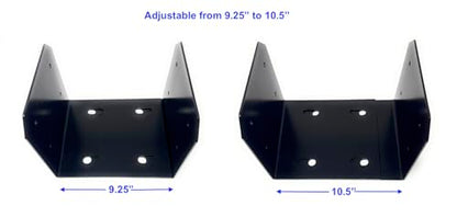 J.H. Yoder Timbers 10x10 Post Base Kit - Powder-Coated Heavy Duty Aluminum Post Anchors - Adjustable 9.25" - 10.5" Brackets - Hidden Concrete Anchors - Includes all Hardware - 2 pack - Made in the USA - size: 10" x 10"