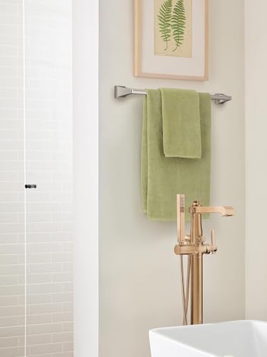 Amerock Mulholland 24" Brushed Nickel Towel Bar - color: Brushed Nickel, size: 24 Inch (610 mm)