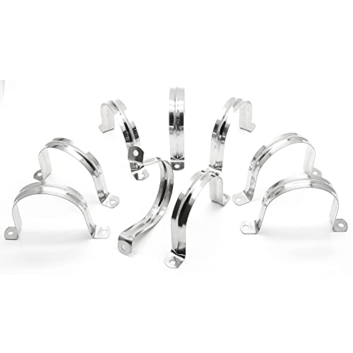 10Pcs 2.5 Inch Stainless Steel Conduit Clamps - size: 3" / 76mm
