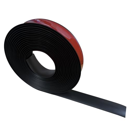 Black Vinyl Floor Transition Strip Self Adhesive 2"×10' - color: Black, size: 2in, 10FT