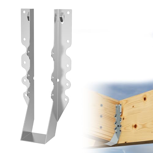 20 pcs 2x10 Joist Hanger,LU210 18 Gauge Double Shear Face Mount Joist Hanger,Hurricane Ties for Rafters Tie Brackets Great for Floor Deck and Ceiling Joists - size: 20Pcs 2x10, style: Silver