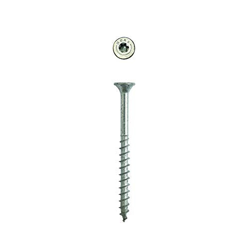 SPAX #10 x 2-1/2" Exterior Flat Head Deck Wood Screws Construction Torx T-Star Plus (1500 EA) Bulk Pail Bit Included Rust Resistant - size: #10 x 2-1/2"