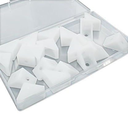 20 Pcs 0.79" White Plastic Right Angle Bracket L Brackets - style: No Screws(0.79"*0.59"*0.79")