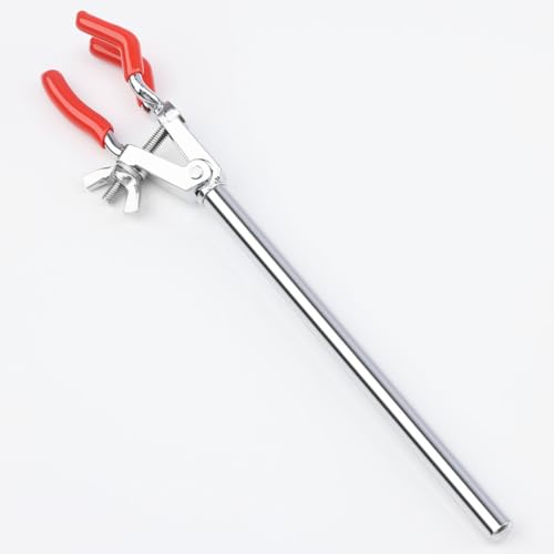 stonylab Small 3-Prong Adjustable Clamp, Sturdy Finger-Style Multipurpose Swivel Clamp for Laboratory Extension, Lab Accessory