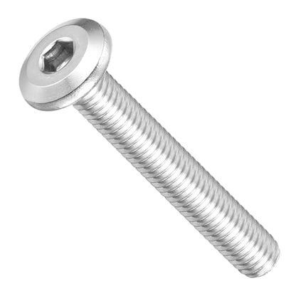 METALLIXITY Flat Head Hex Socket Cap Screws M6-1x40 10Pcs - color: Silver Tone, size: M6-1x40mm