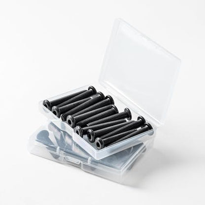M5 x 10mm (25 Pack) Metric Flat Head Hex Socket Cap Screws Bolts, Black Oxide 304 Stainless Steel 18-8, Hex Drive, Bright Finish Fully Machine Thread - size: M5 x 10