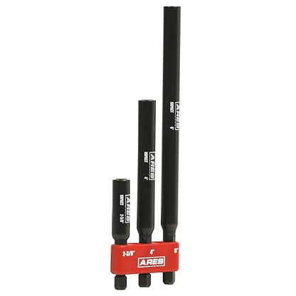 ARES 22030 3-Piece Magnetic Bit Holder Set - size: 3-Piece Magnetic Bit Holder Set
