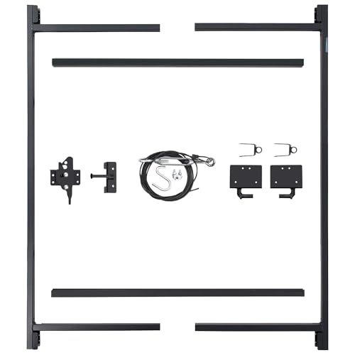 Adjust-A-Gate Wide Gate Frame Kit, Black, 60-96 in, 47 in Tall, 2-Pack - size: 60"-96" wide openings, 5'-6' high